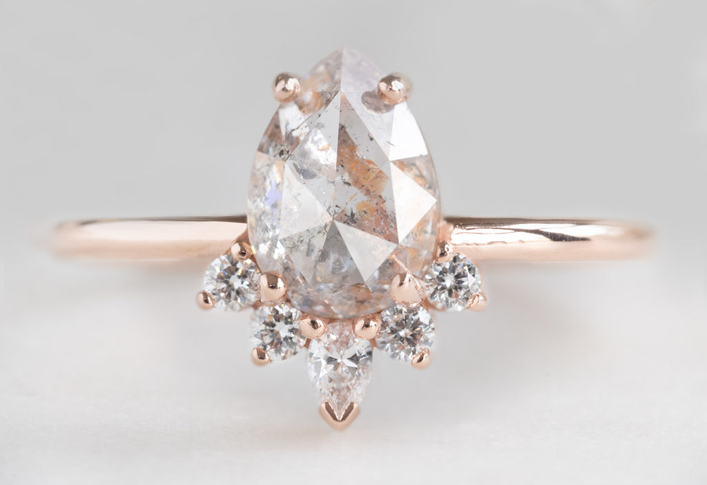 The Aster Ring with a Rose-Cut Pink Diamond