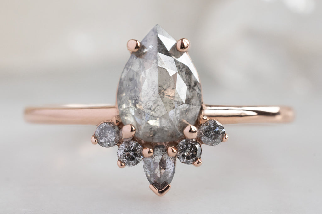 The Aster Ring with a Rose-Cut Salt and Pepper Diamond