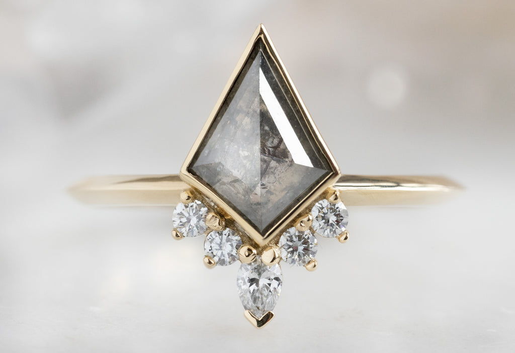 The Aster Ring with a Salt and Pepper Kite Diamond