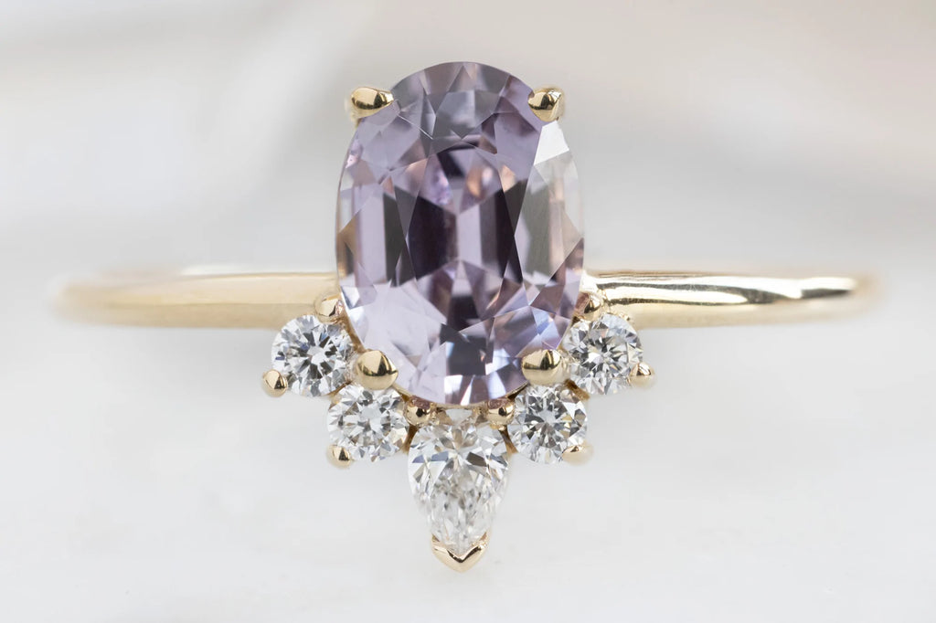 The Aster Ring with an Oval-Cut Lilac Sapphire