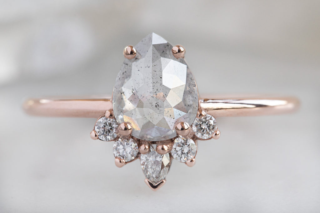 The Aster Ring with a Rose-Cut Opalescent Diamond
