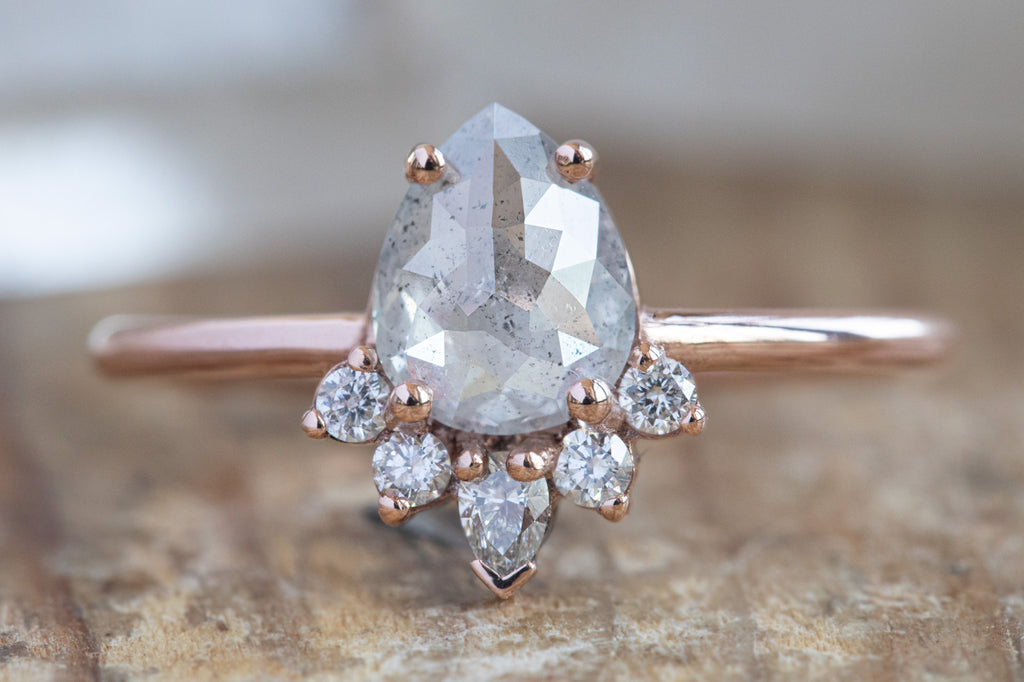The Aster Ring with a Rose-Cut Opalescent Diamond