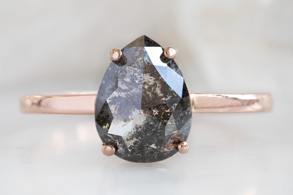 The Bryn Ring With a Rose-Cut Black Diamond