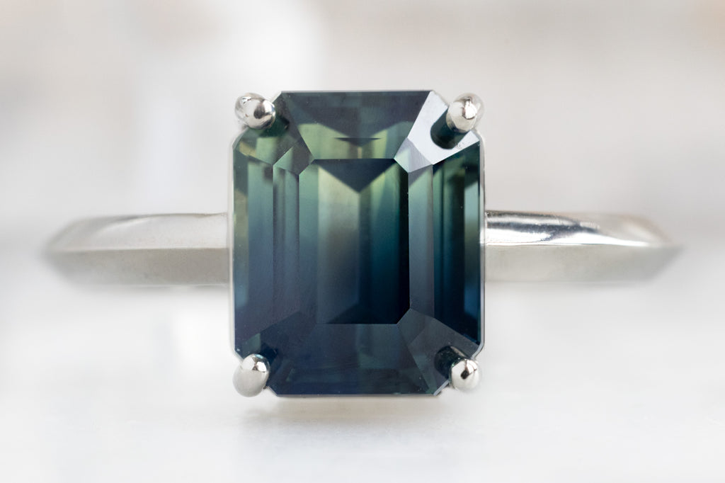 The Bryn Ring with a Bicolor Sapphire