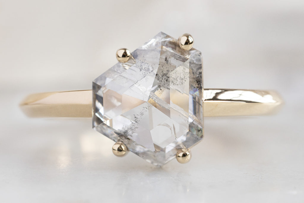 The Bryn Ring with a One-of-a-Kind Salt and Pepper Geometric Diamond