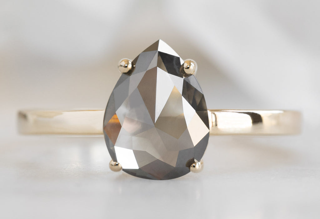 The Bryn Ring with a Rose-Cut Grey Diamond