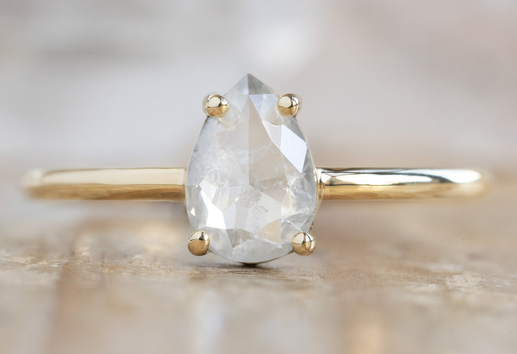 The Bryn Ring with a Rose-Cut Icy White Diamond