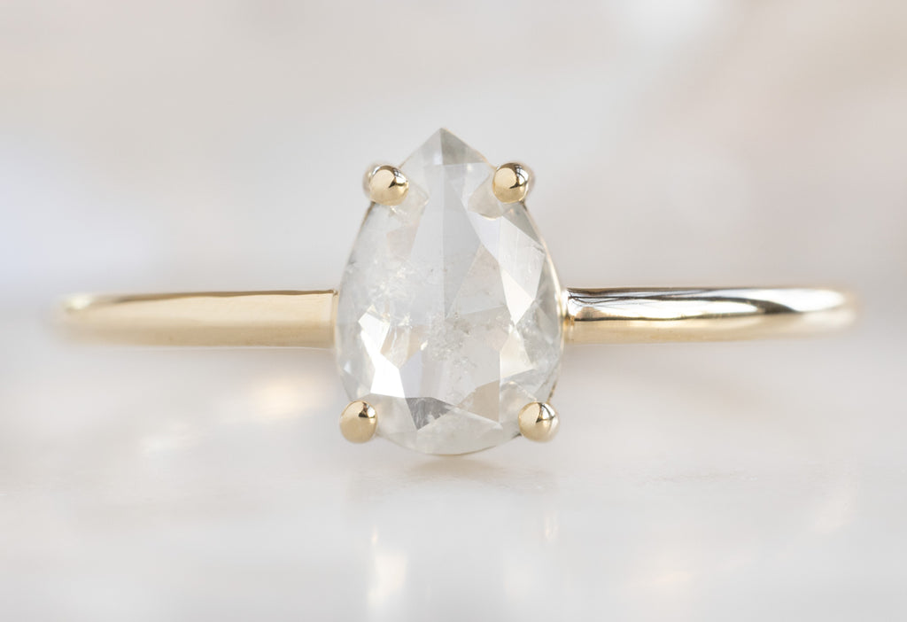 The Bryn Ring with a Rose-Cut Icy White Diamond