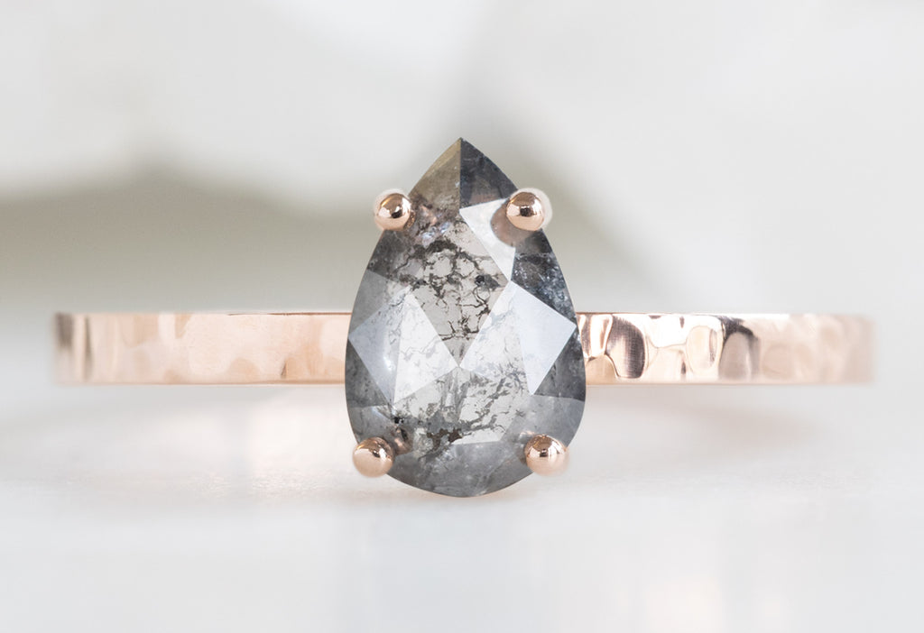 The Bryn Ring with a Rose-Cut Salt and Pepper Diamond