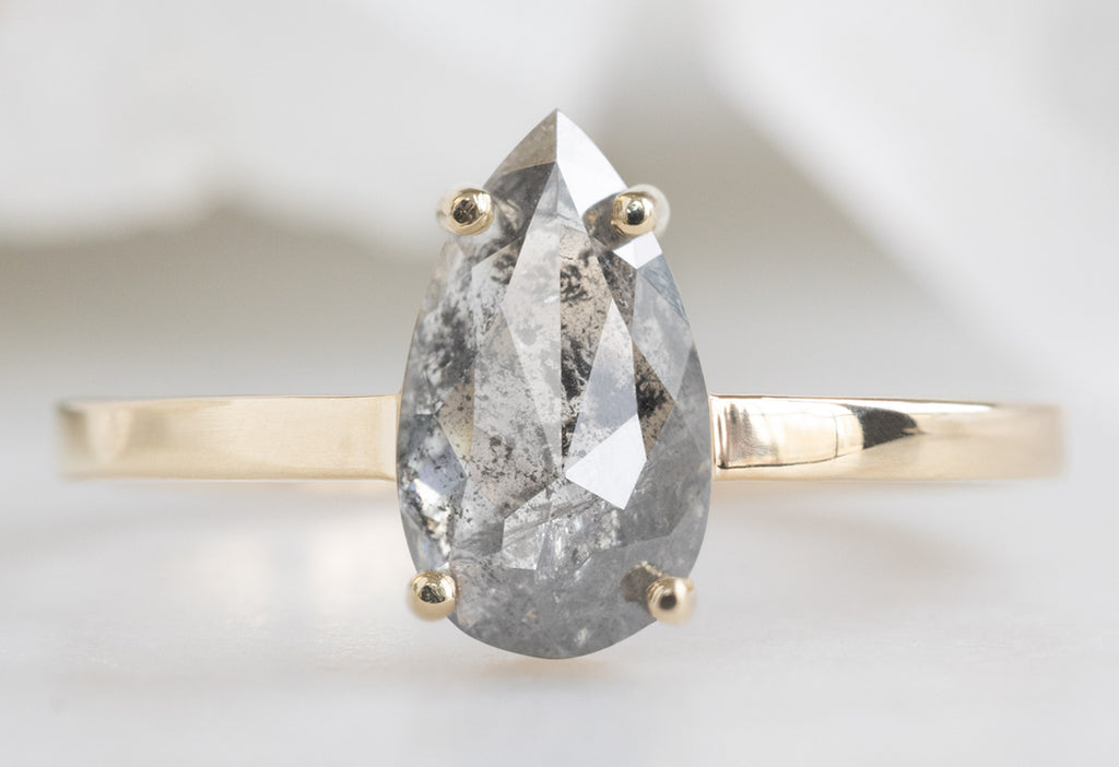 The Bryn Ring with a Rose-Cut Salt and Pepper Diamond