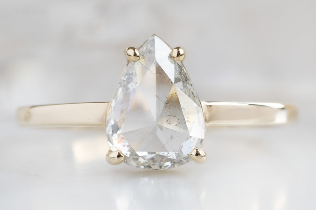 The Bryn Ring with a Rose Cut White Diamond