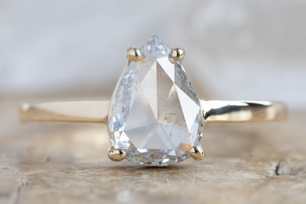 The Bryn Ring with a Rose Cut White Diamond