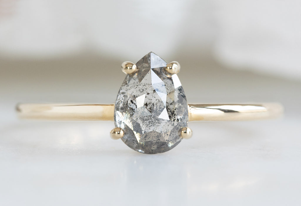 The Bryn Ring with a Salt and Pepper Rose-Cut Diamond
