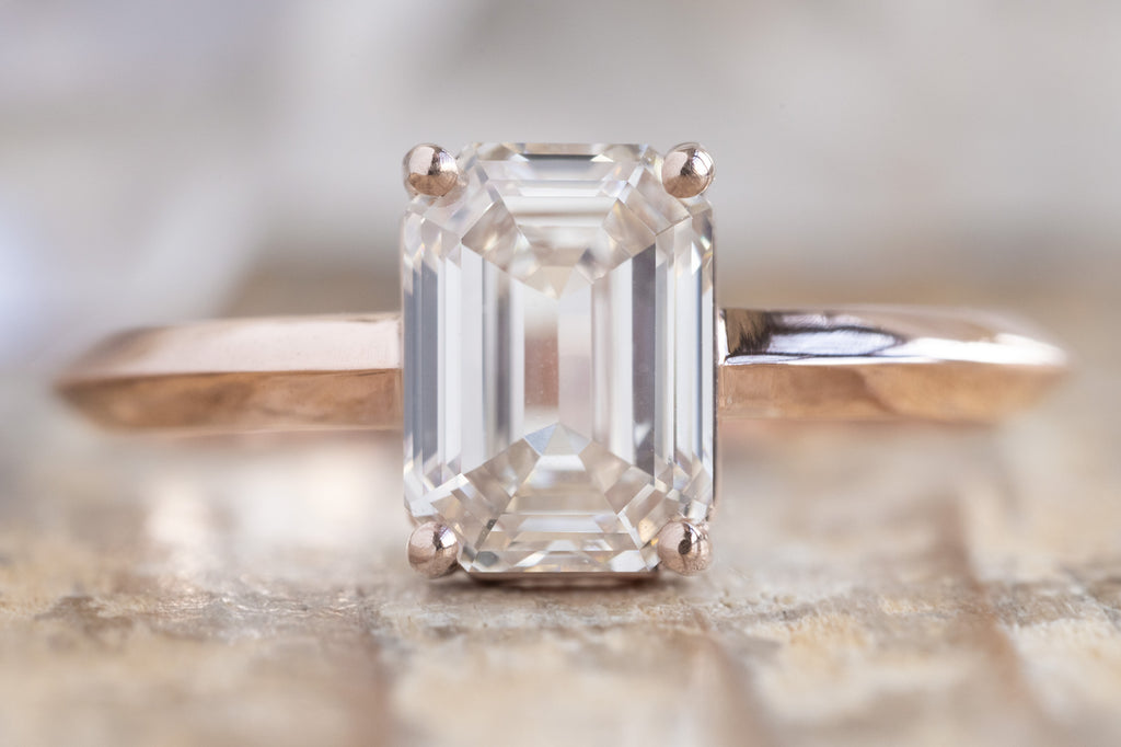 The Bryn Ring with an Emerald-Cut Pink Diamond