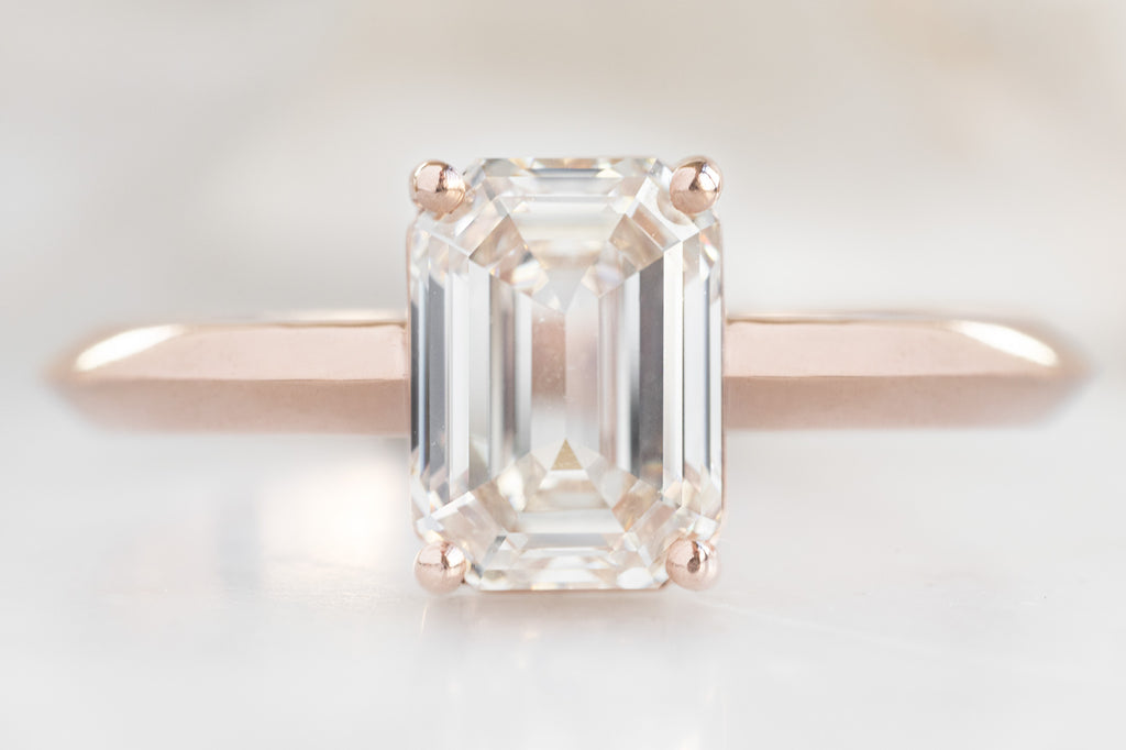 The Bryn Ring with an Emerald-Cut Pink Diamond