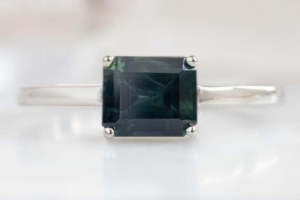 The Bryn Ring with an Emerald-Cut Sapphire