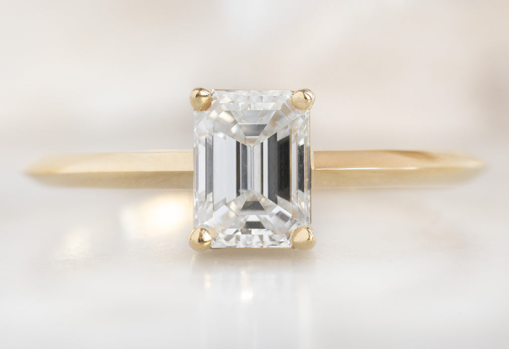 The Bryn Ring with an Emerald-Cut White Diamond