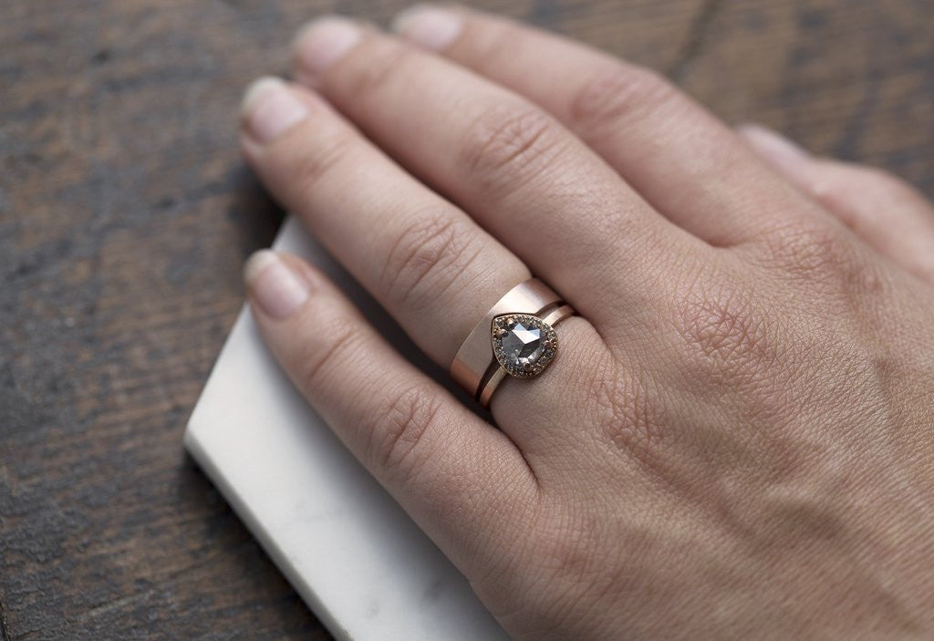 The Gold Cut-Out Ring on Model