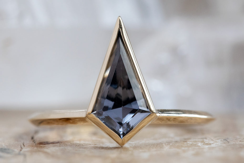 The Hazel Ring with a Kite Shaped Spinel