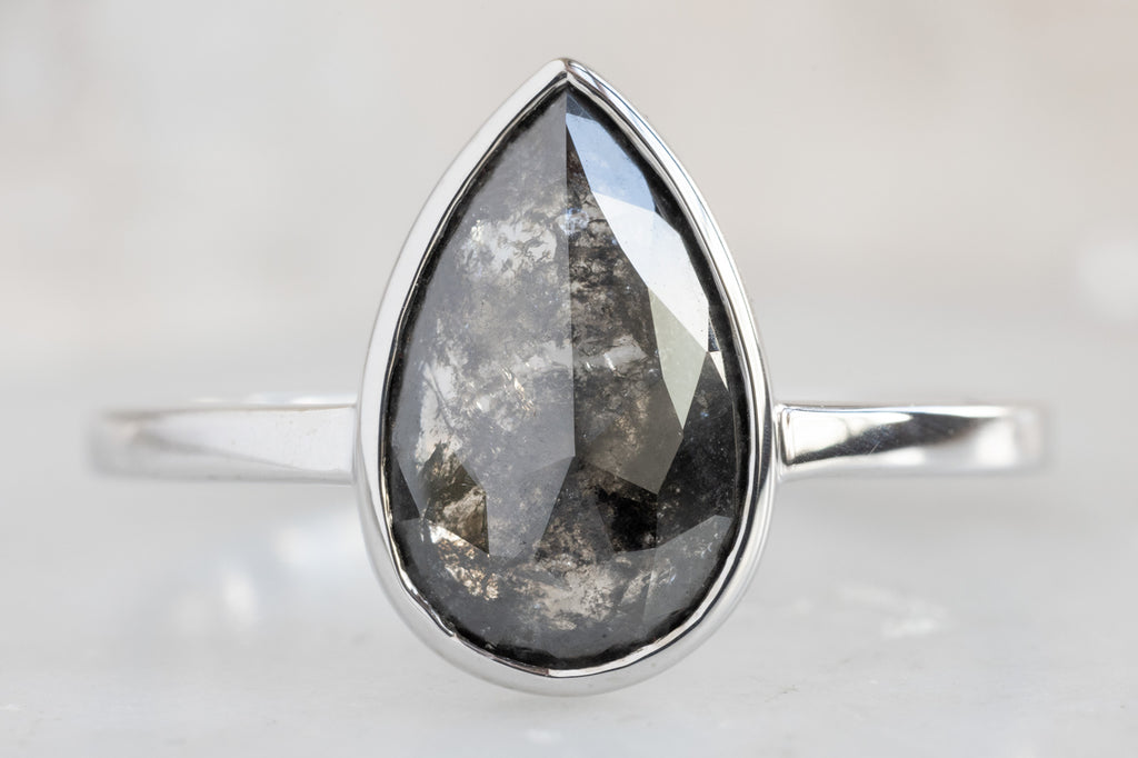 The Hazel Ring with a Rose-Cut Black Diamond