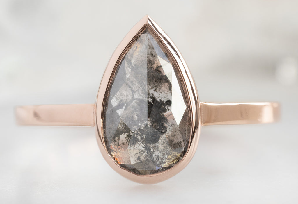 The Hazel Ring with a Rose-Cut Black Diamond