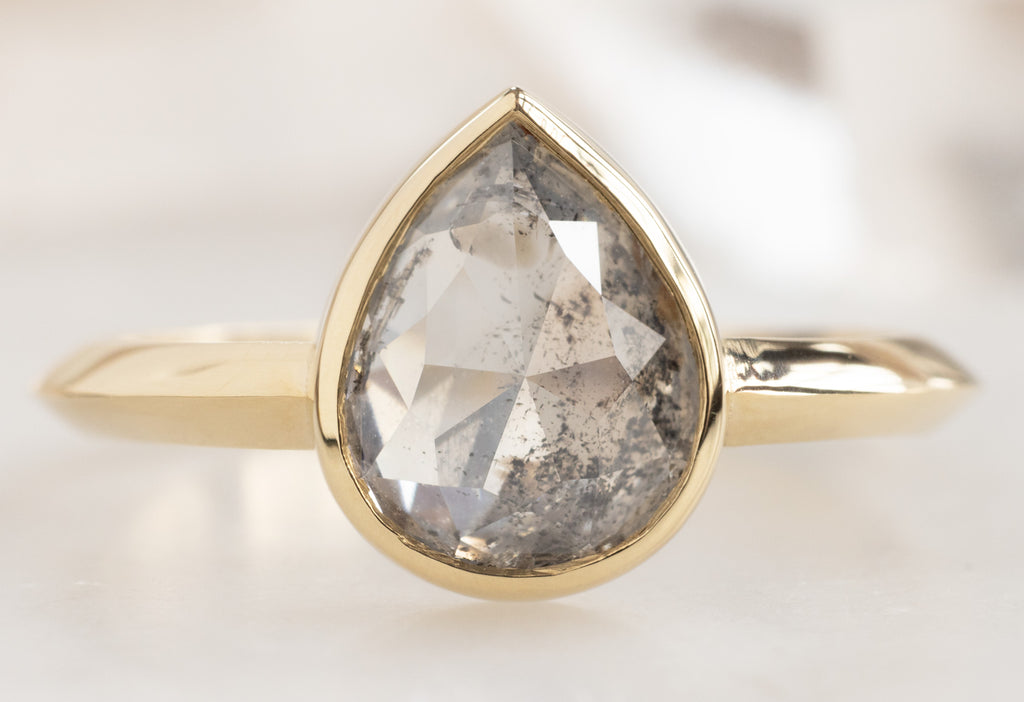 The Hazel Ring with a Rose-Cut Icy White Diamond