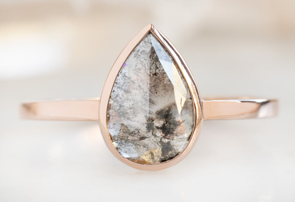  The Hazel Ring with a Rose-Cut Salt and Pepper Diamond