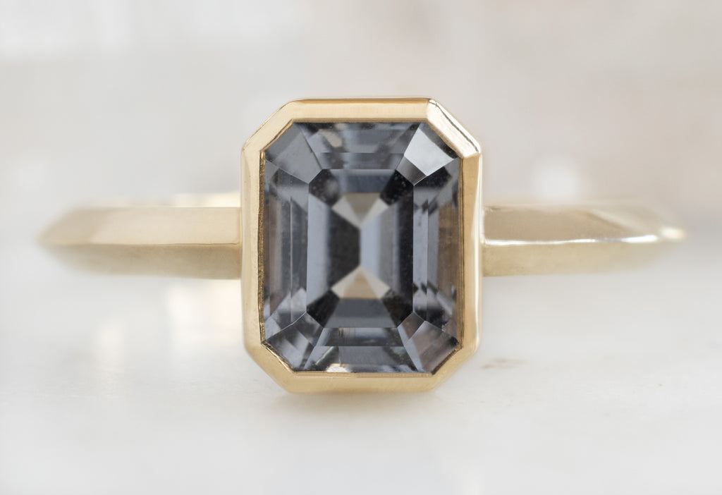 The Hazel Ring with an Emerald-Cut Spinel