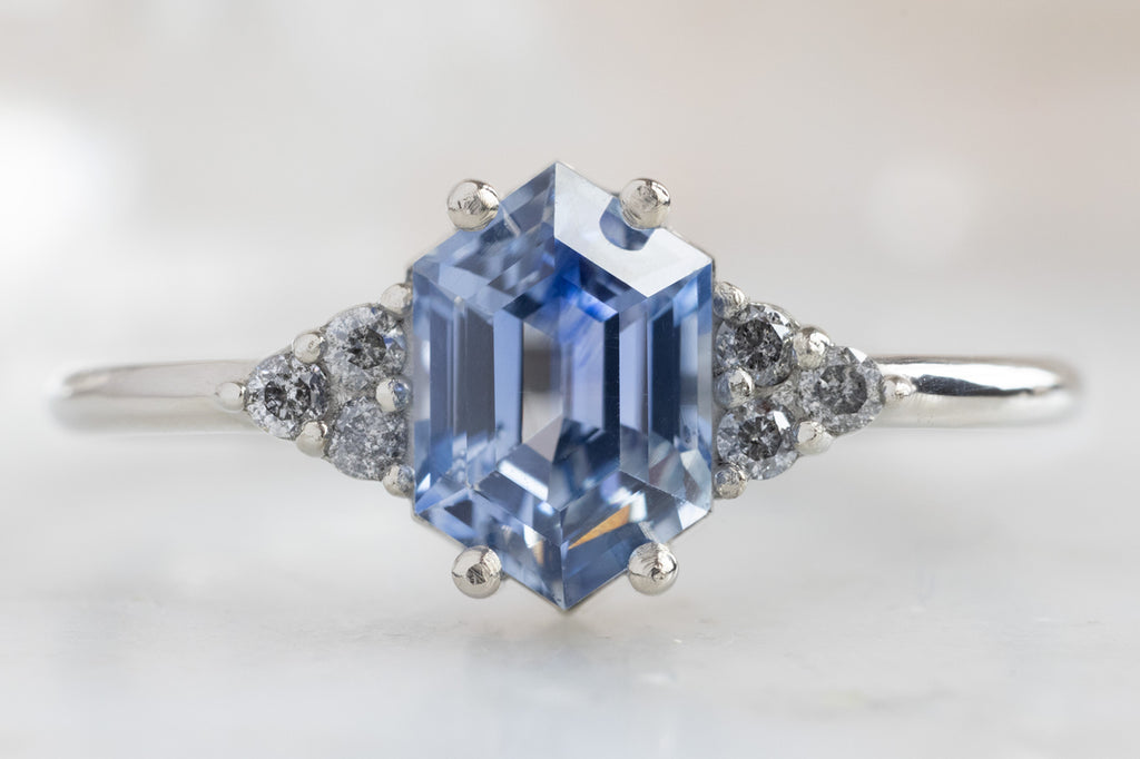 The Ivy Ring with a Blue Violet Sapphire
