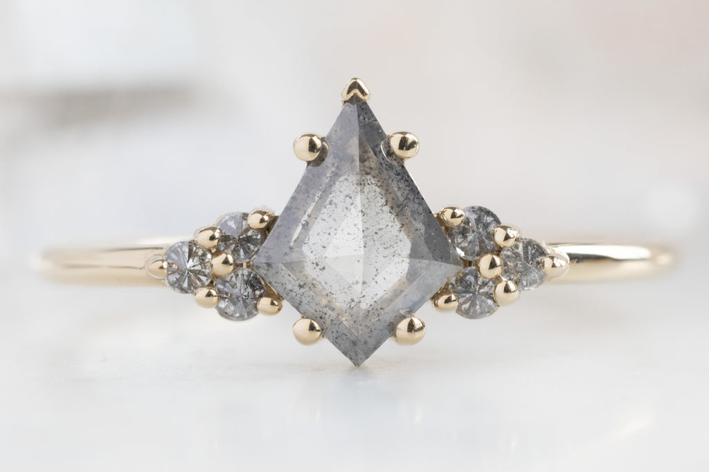 The Ivy Ring with a Silvery-Grey Kite Diamond