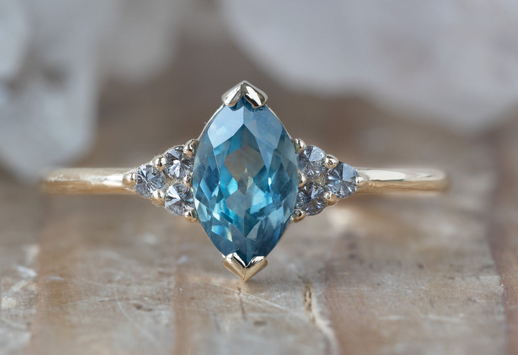 The Ivy Ring with a Marquise Sapphire