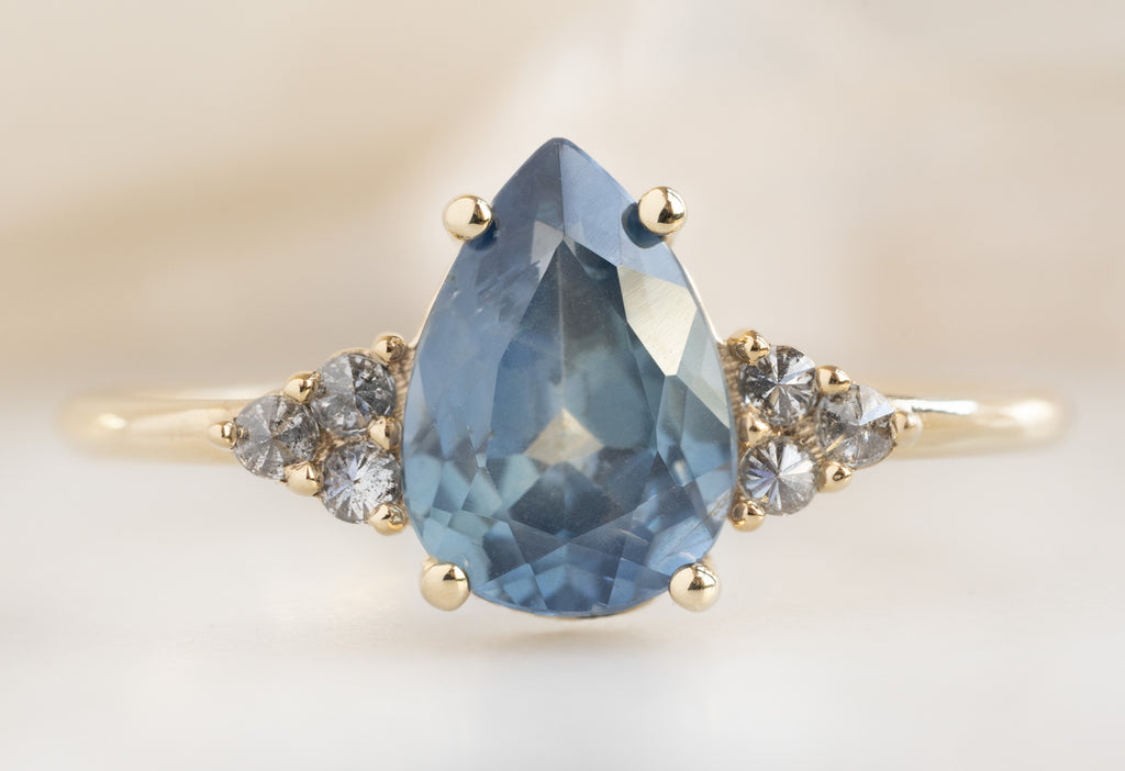 The Ivy Ring with a Pear-Cut Sapphire