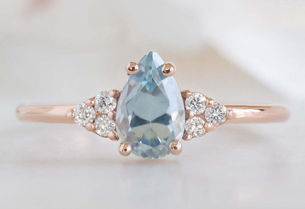 The Ivy Ring with a Pear-Cut Sapphire
