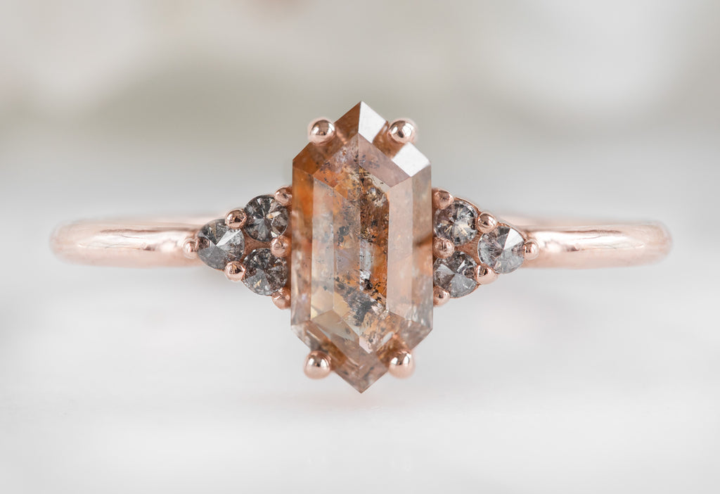 The Ivy Ring with a Red Hexagon Diamond