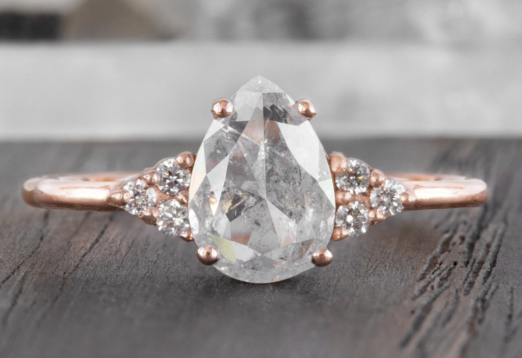 The Ivy Ring with a Rose-Cut Opalescent Diamond