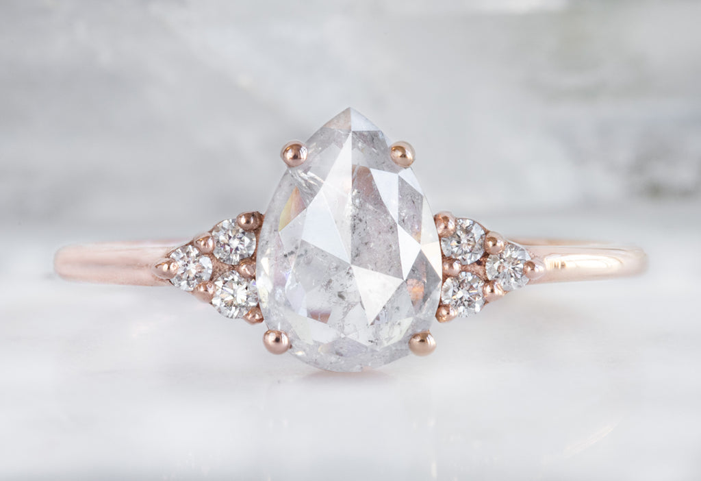 The Ivy Ring with a Rose-Cut Opalescent Diamond 