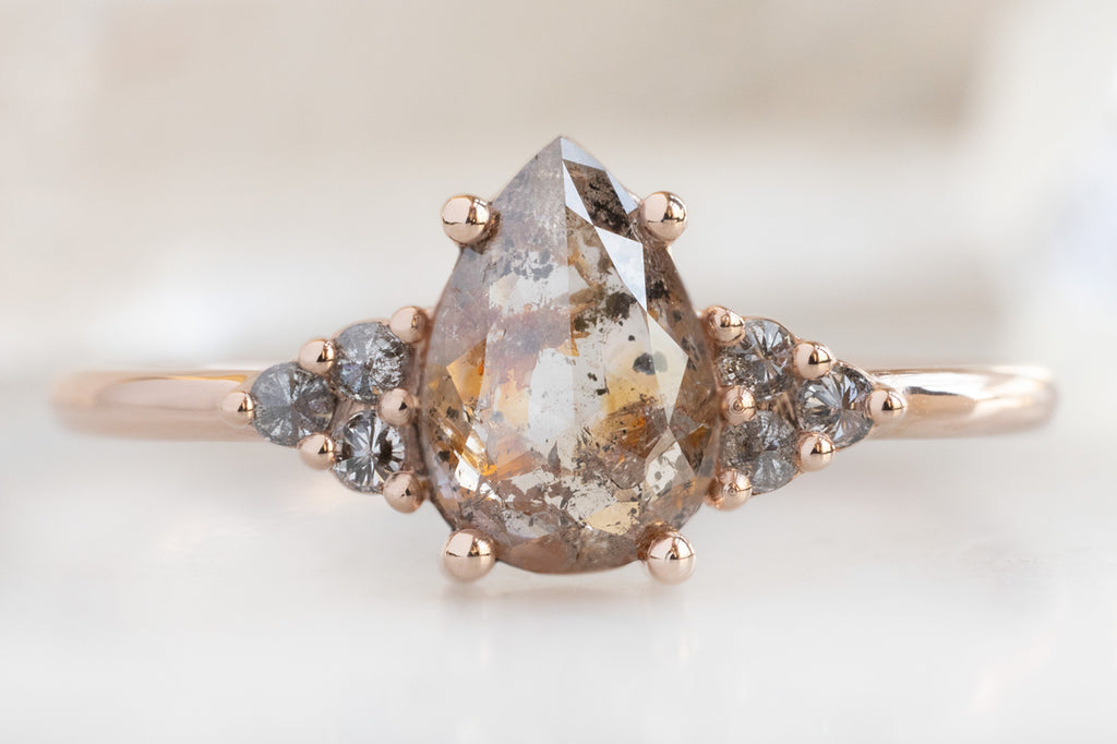 The Ivy Ring with a Rose-Cut Red Diamond