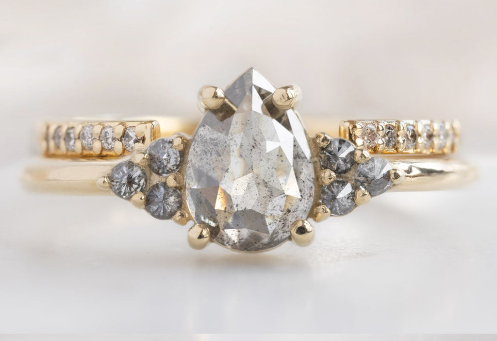 The Ivy Ring with a Rose-Cut Salt and Pepper Diamond
