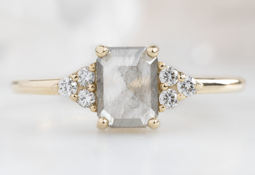The Ivy Ring with an Emerald-Cut Icy White Diamond