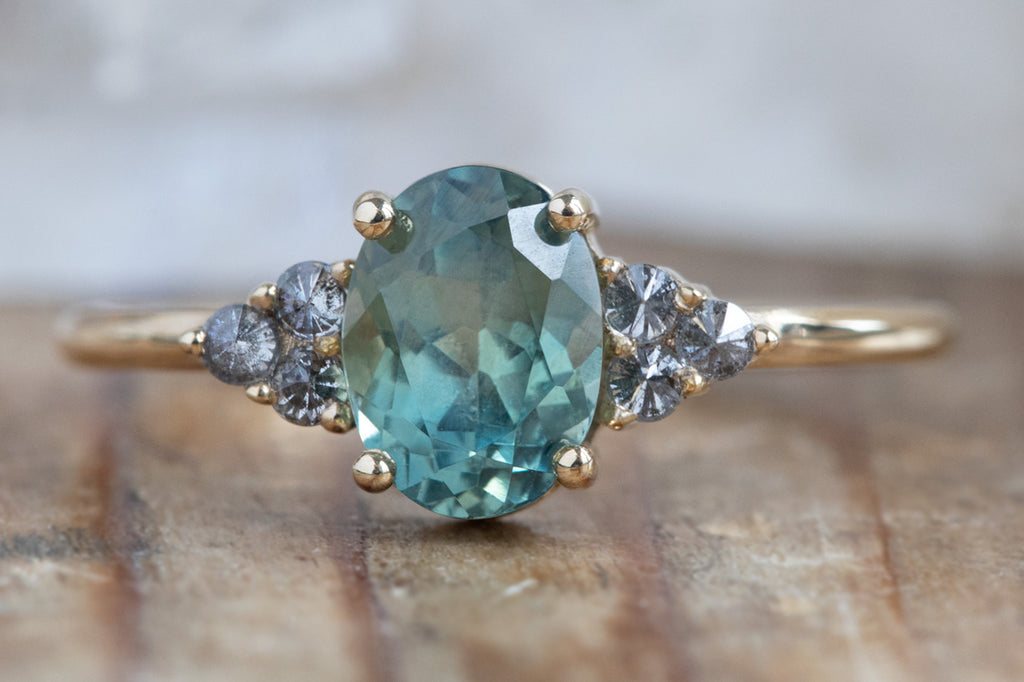 The Ivy Ring with an Oval-Cut Montana Sapphire