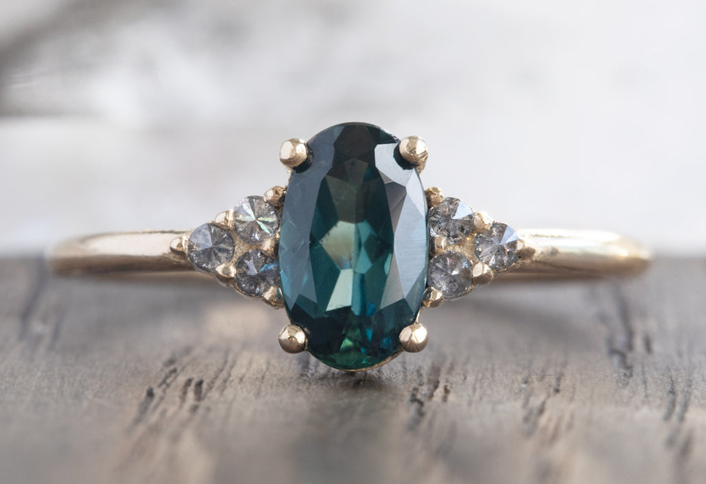 The Ivy Ring with an Oval-Cut Montana Sapphire