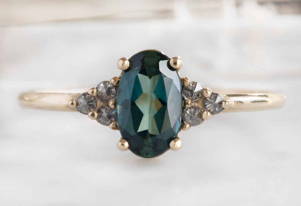 The Ivy Ring with an Oval-Cut Montana Sapphire