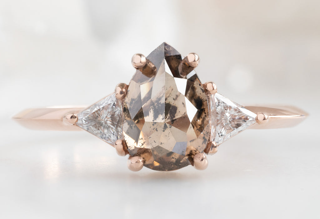 The Jade Ring with a Rose-Cut Red Diamond