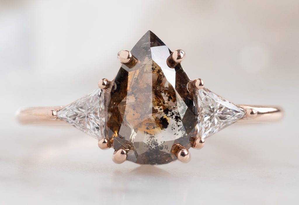 The Jade Ring with a Rose-Cut Red Diamond