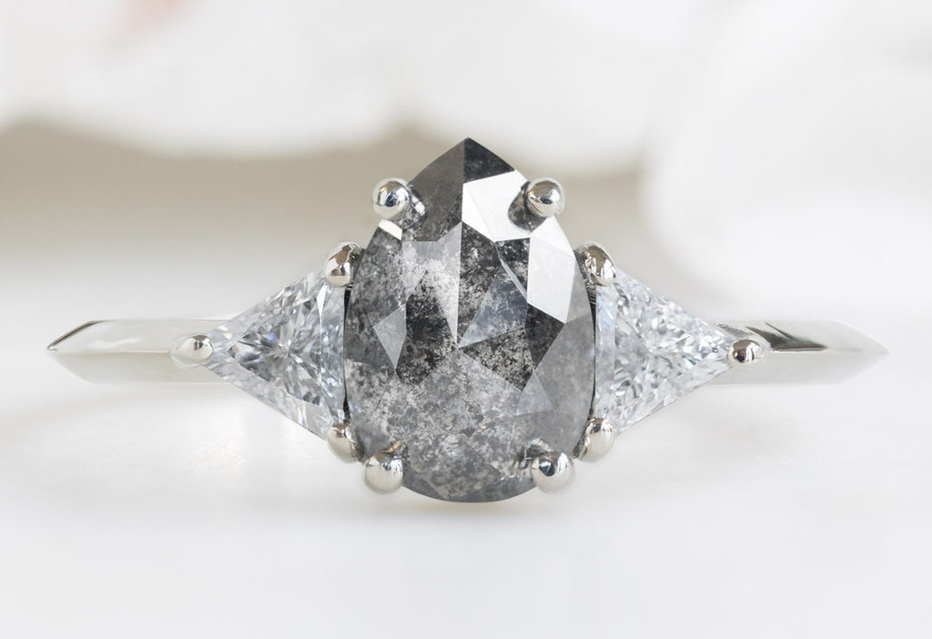 The Jade Ring with a Rose-Cut Black Diamond