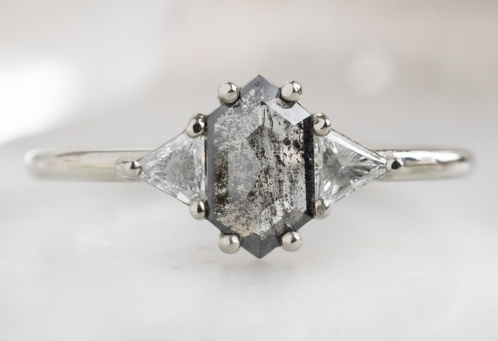The Jade Ring with a Salt and Pepper Hexagon