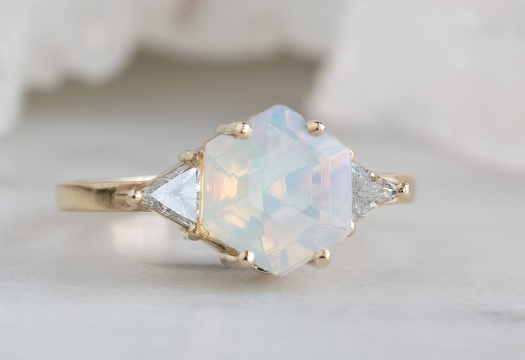 The Jade Ring with an Opal Hexagon
