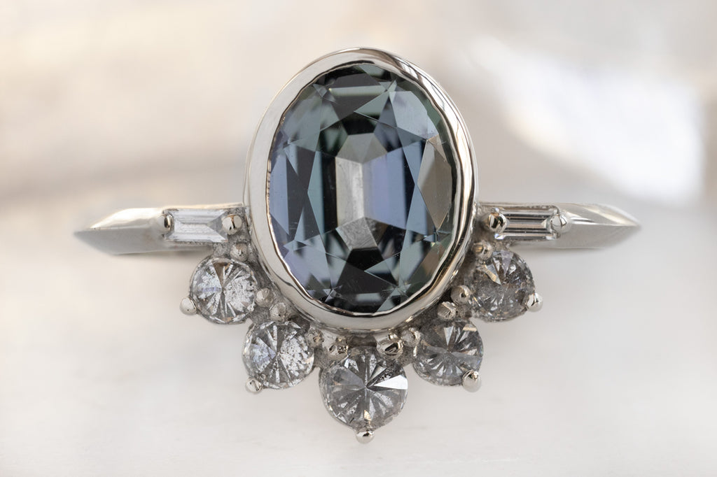 The Posy Ring with an Oval-Cut Tanzanite