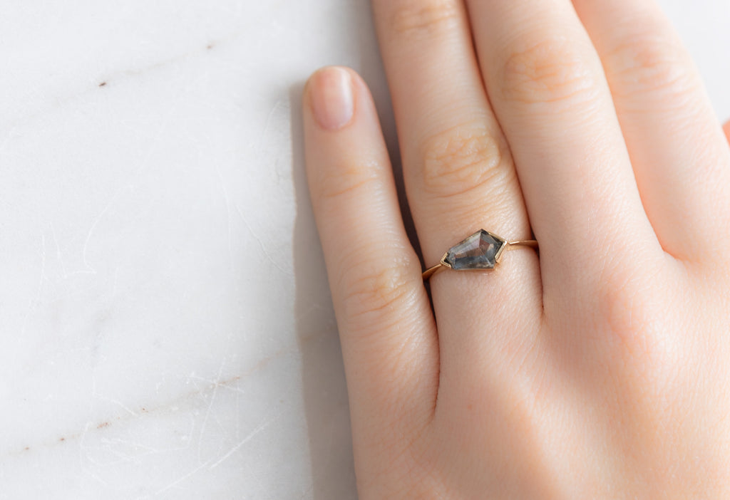 The Sage Ring with a Geometric Salt and Pepper Diamond on Model