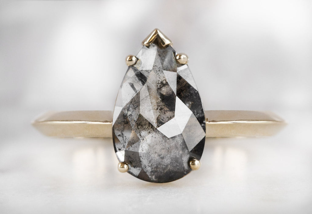 The Sage Ring with a Rose-Cut Salt and Pepper Diamond